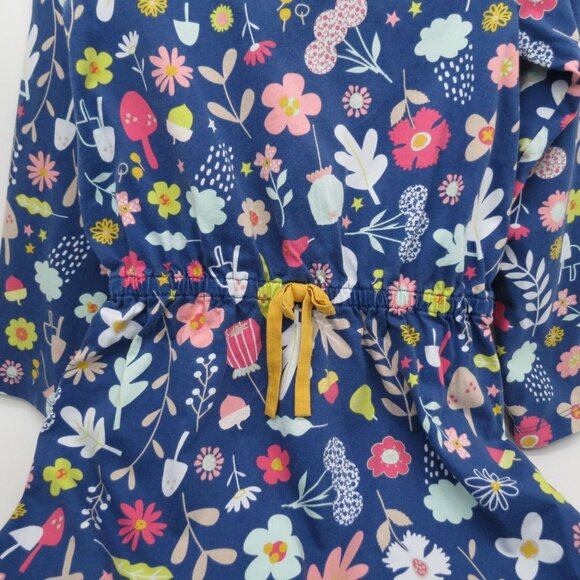 HANNA ANDERSSON Girl's Dress Long Sleeve Botanical Floral Printed Size 130/US8 - Picture 2 of 7